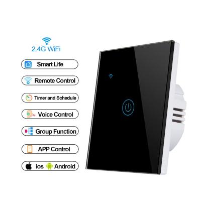 China Smart home system wall switch wifi smart device tooth rheostat switch inteligente de luz home touch electrica touch remote control blue light for sale