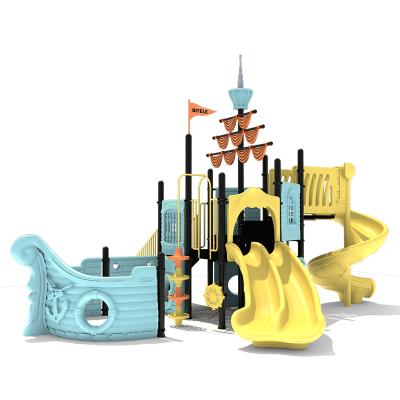 China Amusement Park Plastic Equipment Plastic Series Ship Pirate Playground Kids Outdoor Playground for sale