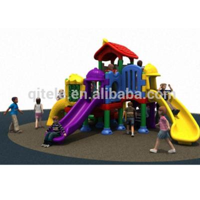 China Plastic Playground Qitele Amusement Park Equipment With Plastic Slide For Sale for sale