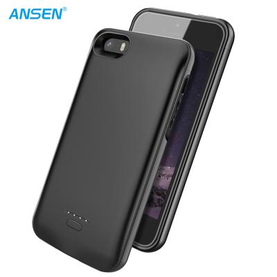 China Smart 4 LED Power Indication Battery Charging Cover For iphone 5 5s 4000mah Smooth Battery Case For iphone5 5s for sale