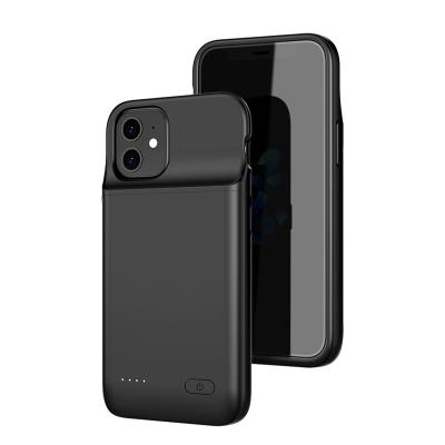 China Smart LED Display Battery Case Black TPU+PC Material Rechargeable Power Case For iPhone 12 Mini 4700mAh for sale