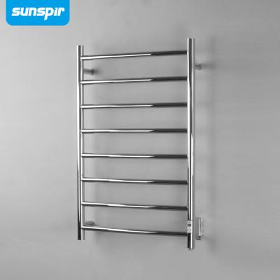 China Heater Electric Heated Towel Rail Round Bar 304 Stainless Steel Towel Warmer Dryer Rack For Home Use for sale