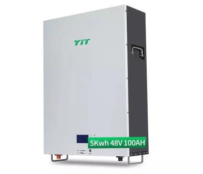 China Home Appliances YIT 5Kwh 48V 100AH Wall Mount Battery Deep Cycle Lithium Ion Solar Batteries Home Storage lifepo4 battery à venda