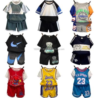 China Wholesale Casual Children's Sets Baby Boy Girls Shorts and T-shirt Sets Summer Kids Suits for sale