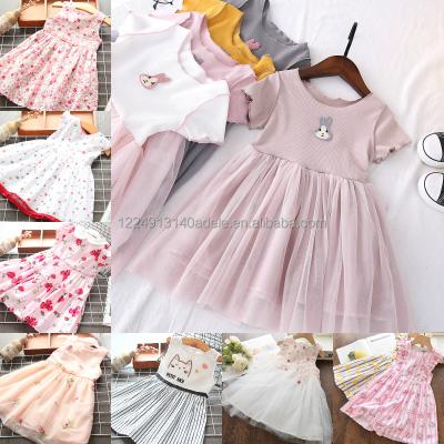 China Anti-wrinkle Summer Baby Clothes New Design Party Girl Dresses Baby's Princess Dress Causal Children's Cotton Dress for sale