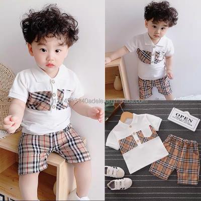 China 2022 Summer Casual Baby Set Children's Casual Sports Suit T-shirt +Shorts Kids Clothing for sale