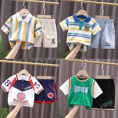 China 2022 summer children's set of casual children's clothing little boys girls clothes kids tracksuits for sale