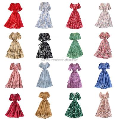 China Elegant dresses women's ladies' chiffon clothes wholesale anti-static fashion casual women's dress dress for sale