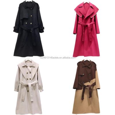 China 2021 new style women's cashmere coat ladies autumn waterproof winter shearling jacket woolen coat for women for sale