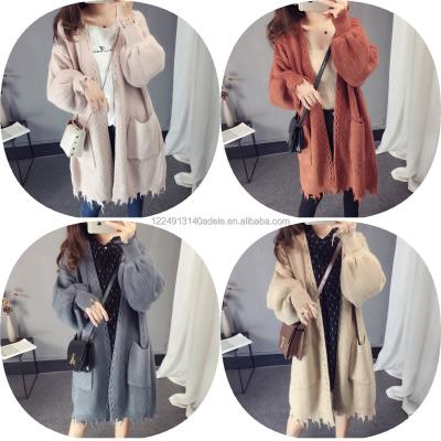 China Wholesale Anti-wrinkle Women's Sweater Ladies Knitting Casual Warm Cardigan Winter Sweaters For Girls for sale