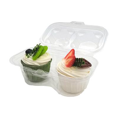 China Disposable Custom Cupcake Box 2 Grain Transparent for sale