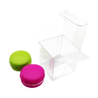 China 2 Pieces Disposable Wholesale Clear Plastic Macaroon Box Packaging For Retail Packing for sale