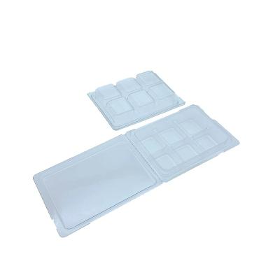 China Disposable Customize PET Clear Plastic PVC Wax Melt Blister Packing Tray Clamshell With Hanger for sale