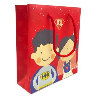 China Recycled Materials Customize Paper Folding Bags For Wedding Favors Keepsake Eid Gifts for sale