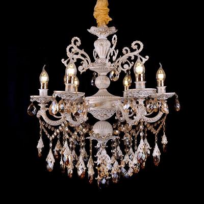 China EUROPEAN Hotel Lobby Ceiling Decorative Light E14 Antique Pendant Chandelier Lighting Chandelier k9 Lamp Crystal Chandelier for sale