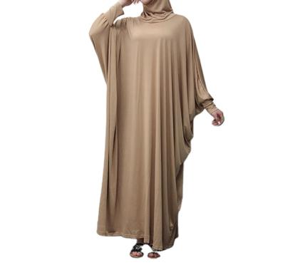 China Big Swing Solid Color Soft Breathable Bat Sleeve Daily Wear Hooded Robe for sale