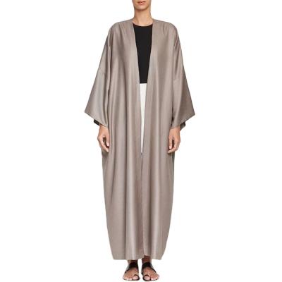 China Casual Soft Feeling Muslim Women Plus Size Long Cardigan Dress With Batwing Sleeves Soft And Light Dubai Maxi Dress for sale