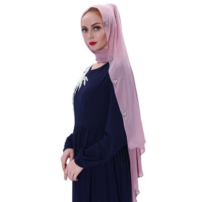 China Wholesale Thin Long Chiffon Breathable Sheer Scarf Elegant And Elegant Muslim Hijab Scarf Malaysia Scarf Female Hijab Scarf for sale