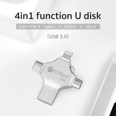 China Metal Cross USB Flash Drive Four In One Mobile Phone USB Flash Drive Multifunctional Android TYPE-C USB Drive Flash Drive Ad for sale