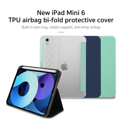 China TPU COTEandCI apply to ipad mini 6 TPU airbag bifold cover with pen holder for sale