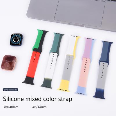 China Silica Gel Coteetci New For Apple Watch Band Rubber Belt Smartwatch Strap Black Unite Sport Silicone Strap 38/40mm 42/44mm 41mm/45mm for sale