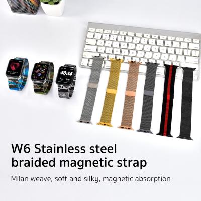 China Stainless Steel Mesh Milanese Loop Stainless Steel Metal Bracelet Strap Strap For Apple Watch Band Strap For iwatch Series 7 6 5 4 3 2 1 Se for sale