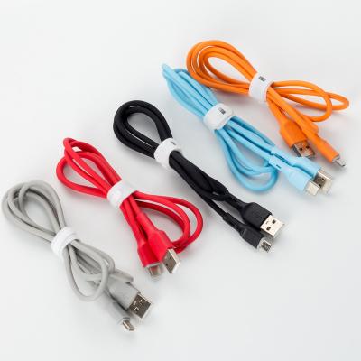 China Colorful 2A Liquid Silicone Liquid Cell Phone Charging USB Data Cables For iPhone Android Type C for sale