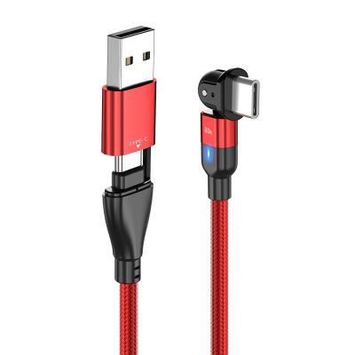 China Mobile Phone PD 60W Fast Charging Type Rotating 180 Degree Bend Cable USB Cable Mobile Phone Data C for sale