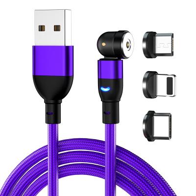 China MP3/MP4 Player 3 in 1 Charger Around Elbow Magnetic Mobile Phone USB Fast Charging Cable for Iphone Android Type C for sale