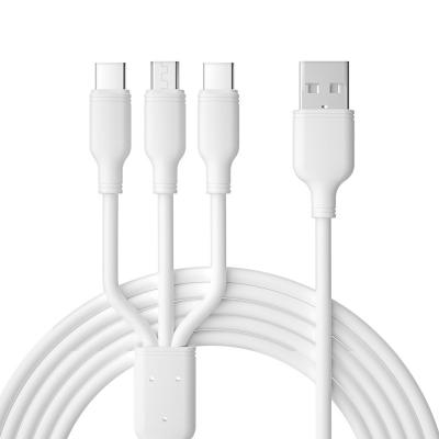 China General 3 In 1 Portable Charger 3A PVC Cell Phone Charging Cable Type Micro C Cables for sale