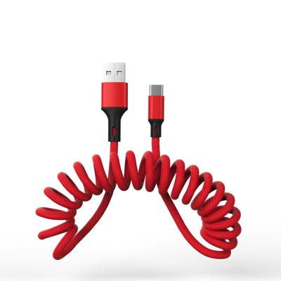 China MP3/MP4 Player 2022 New Trends Braided Fast Charging Type C Data Spring Mobile Phone 5A USB Cable for sale