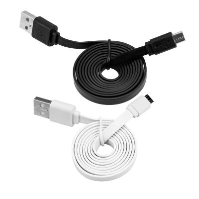 China MP3/MP4 Player PVC USB Cable Micro Cell Phone Charging Flat Data Cable For Android for sale