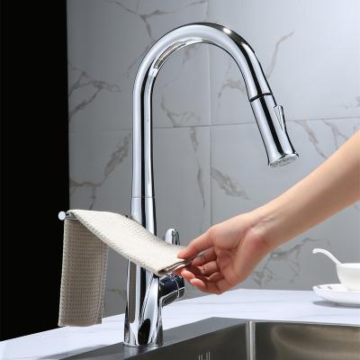 China Pull Out Spray Design Unique Single Handle Water Sink Solid Brass Mixer To Tap Flexible Kitchen Faucets With Pull Out Spout for sale