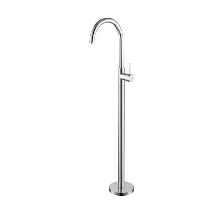 China With Slide Bar Classic Gooseneck Floor Standing Bathtub Shower Mixer Tap Brass for sale