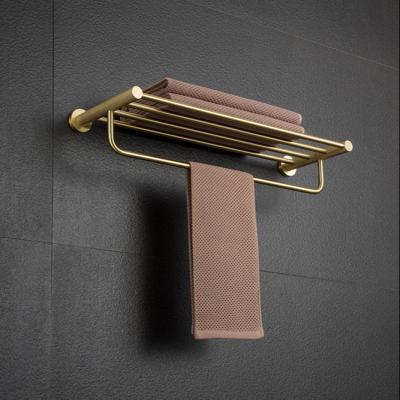 China Modern 4 Bar Towel Drying Rack Towel Rack Wall Mounted For Hotel Towel Shelf Rack Bathroom Storage Rack for sale