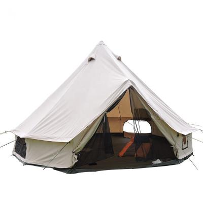 China Camouflage Game 3m/Field Outdoor 4m 8 5m Luxury Waterproof Cotton Canvas Camping Glamping Bell Tents Outdoor - 12 Person Tents for sale