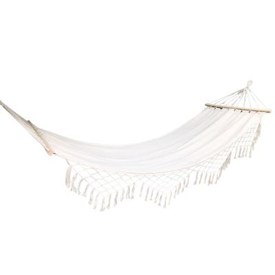 China Workmanship Adult Top Green Hammock Swing Bed Camping Polyester Cotton White Hammock for sale