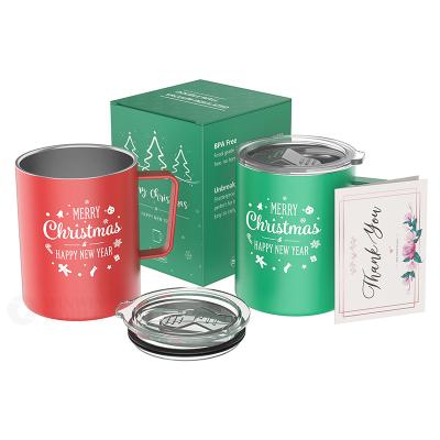 China 2021 Christmas disposable coffee cups with slash proof lid. Travel Stainless Steel Christmas Insulated Mugs Mug Set And Best Gifts for sale