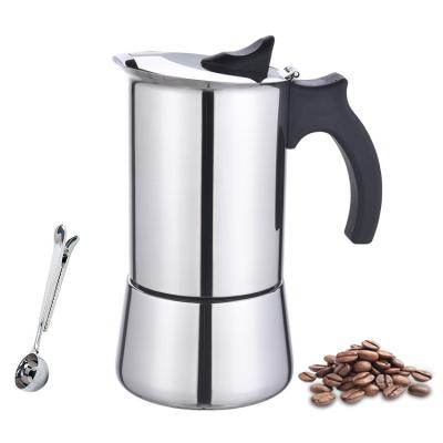 China Stovetop Espresso Sustainable Coffee Maker 2/4/6/9 - Cup Stainless Steel Moka Pot Espresso Coffee Machine Maker for sale