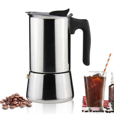 China Stovetop Viable High Quality Espresso Coffee Maker, Italian Stainless Steel Espresso Coffee Maker 2/4/6/9 Cup for sale