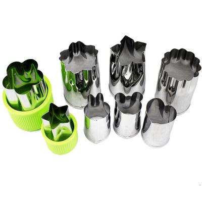 China Vegetable Cutters Shapes Set (8 Piece) - Cookie Cutters Fruit Mold Cheese Presses Stamps for Kids Shaped Treats Food for sale