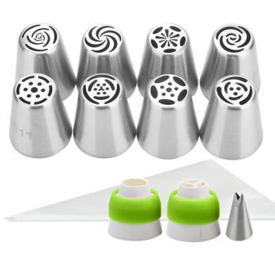 China Russian Stainless Steel Pastry Icing Nozzles Decorating Cakes Cake Tips sets for sale