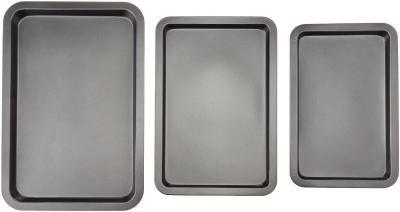 China 3-Piece Baking Sheet Set different sized metal cookie sheet/biscuit baking pan/cookie cake pan for sale