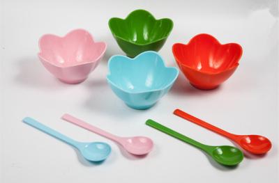 China FBAB2072 for wholesales set of 4 ice cream bowls with spoons for sale