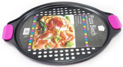 China Fashionable Design Black Carbon Steel Pizza Crisper Baking Pan baking tray for for bakeware for sale