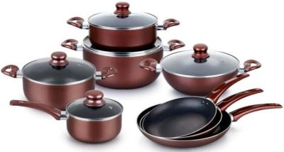 China Series of Hot selling press aluminum cookware set use non-stick coating pans for sale