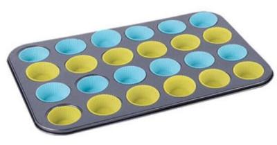 China Kitchen Accessories Carbon steel BSCI/LFGB/SGS/CE nordic ware bakeware cake paper cups mini muffin pan for sale