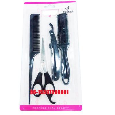 China Thinning Scissors 4 In 1 Factory Price SET KIDS Black Salon Scissors Hair Cutting Home Use Set for sale