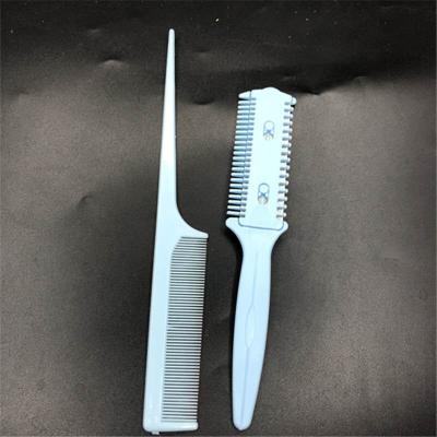 China DIY Thinning Trimmer Inside Blades Factory Wholes Black Hair Razor Cutting Comb Thinning Double Sided Hair Thinning Comb DIY SET for sale