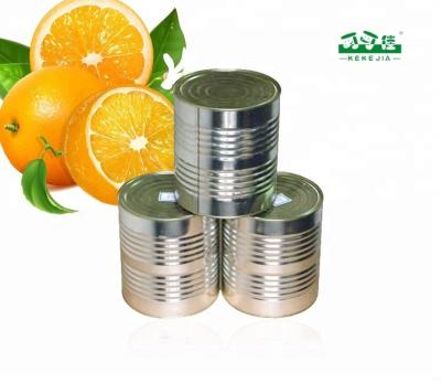 China Canned bag of canned tangerine in 3L cans with 60% pulp for orange juice for sale